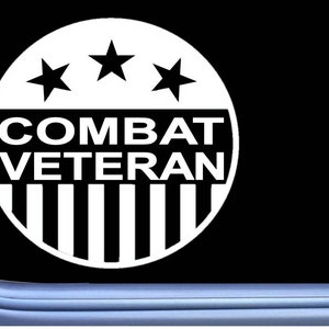 Combat Veteran decal sticker OS 400