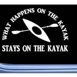 What happens on the Kayak Sticker OS 785 kayaking Decal