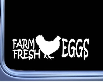 Farm Fresh Eggs Sticker Decal OS 316 vinyl sign backyard chicken coop egg