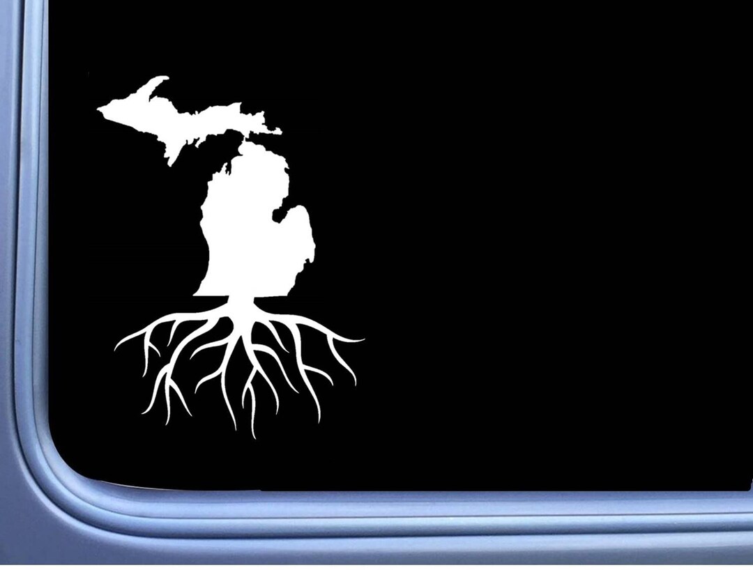 Michigan Roots Vector Michigan Roots M253 Sticker Home State Decal - Etsy