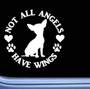 Chihuahua Sticker Angel OS 346 vinyl  Decal Sticker dog window vinyl car