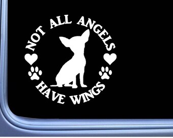 Chihuahua Sticker Angel OS 346 vinyl  Decal Sticker dog window vinyl car