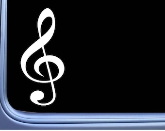 Treble Clef Decal Sticker OS 022 Sticker music note bass