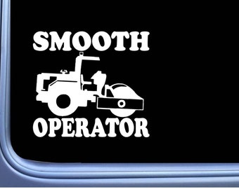 Compactor Sticker Smooth Operator OS 222 vinyl Decal Road Roller