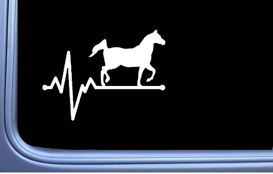 Horse Heartbeat Vinyl Sticker Decal Cowboy Cowgirl
