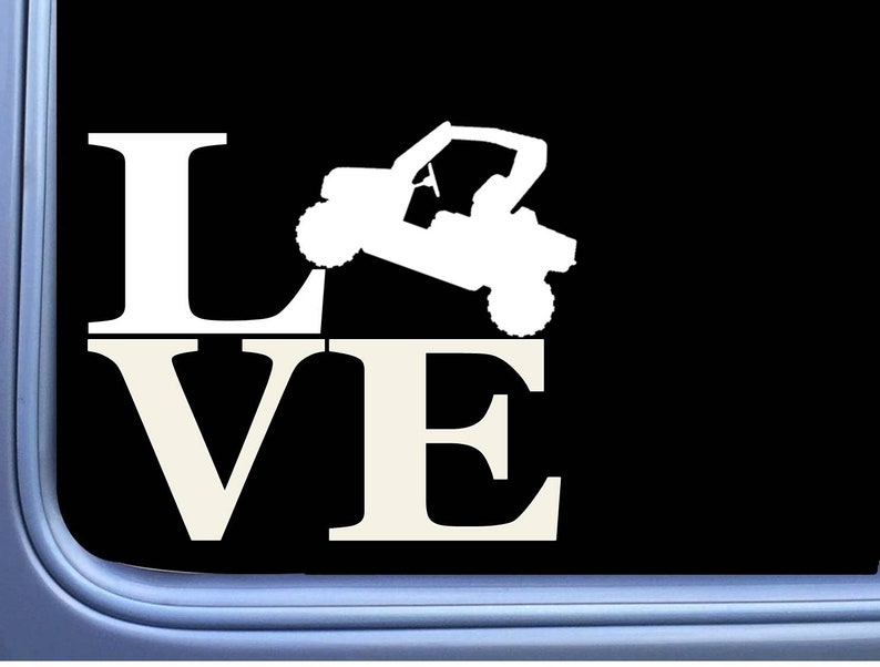 UTV Love Decal OS 016 Sticker Over item handling ☆ Trail side camping seater riding 4 New mail order