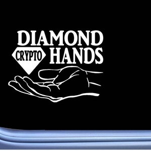 Diamond Hands Crypto 6 inch Decal OS 138 Bitcoin Sticker cryptocurrency