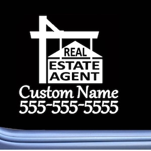 Custom Real Estate Sticker OS 144 Decal agent sales auction closing window