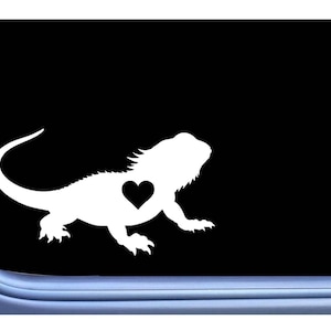 Bearded Dragon Sticker lil heart 0S 723 vinyl Decal