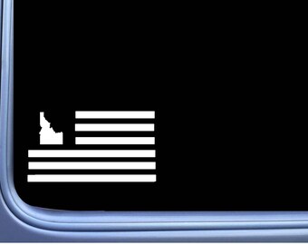 Idaho American Flag M204  Sticker state Decal