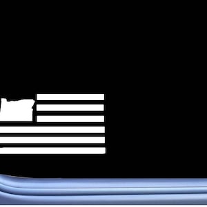 Oregon American Flag M228  Sticker state Decal