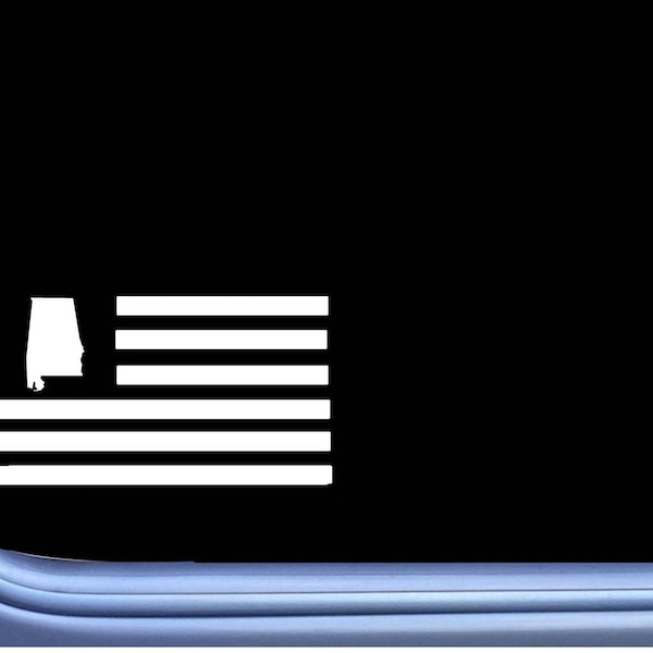 Alabama American Flag M215  Sticker state Decal