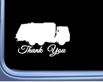 Garbage Thank You Sticker Decal OS 057 Trash can dumpster