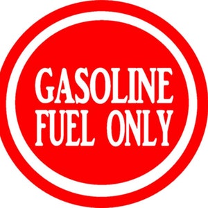 GAS Fuel Only sticker decal OS 041 label weatherproof truck can tank