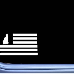 New Hampshire American Flag M227  Sticker state Decal