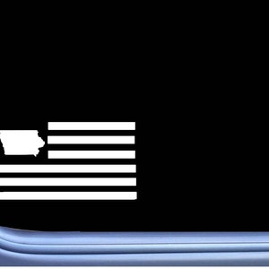 Iowa American Flag M230  Sticker state Decal