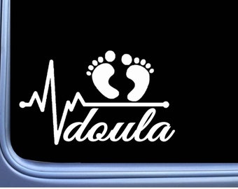 Doula Decal lifeline Baby feet doula Sticker OS 286 doula gift