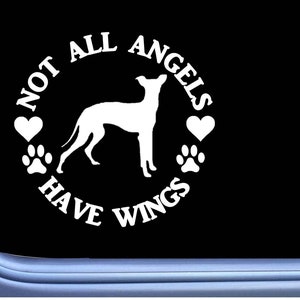 Italian Greyhound Sticker Angel OS 365 vinyl  Decal