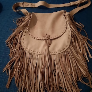 Soft Leather Fringed Bag