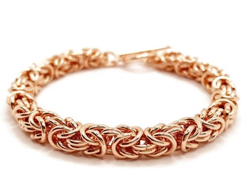 Copper Link Bracelet, 7th Anniversary Gift
