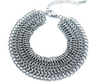 Handwoven Stainless Steel Micro Mesh Bracelet