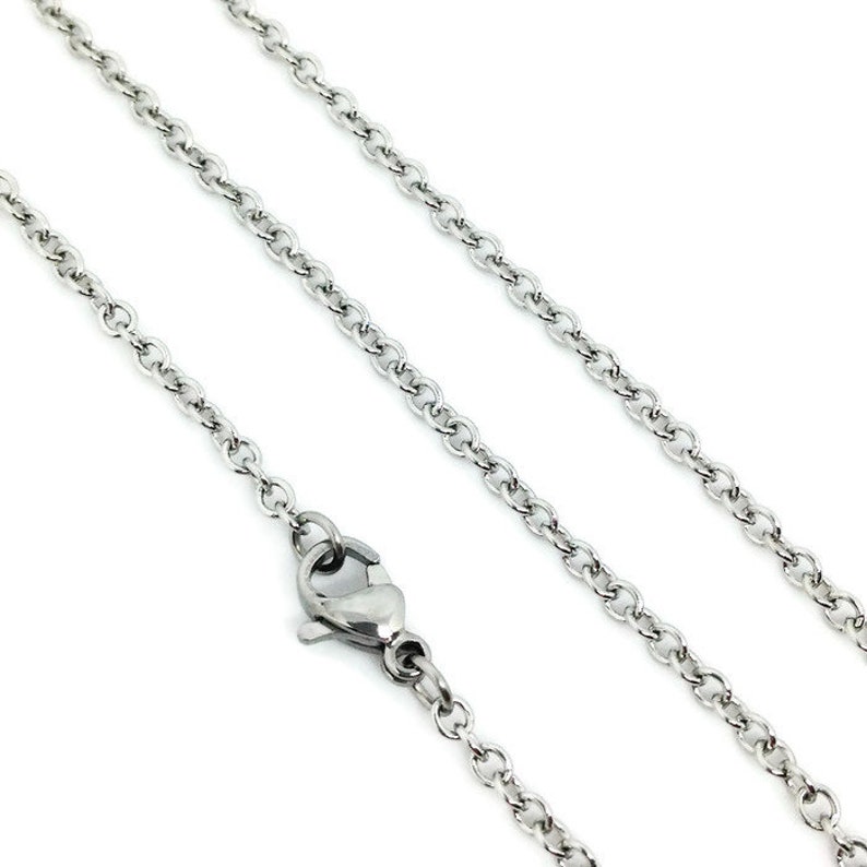 Stainless steel chain, cable chain, chain for pendant, necklace for women, necklace chain for men image 2