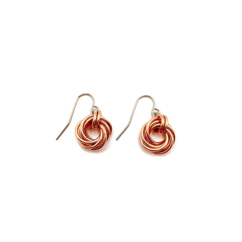 Copper earrings image 1