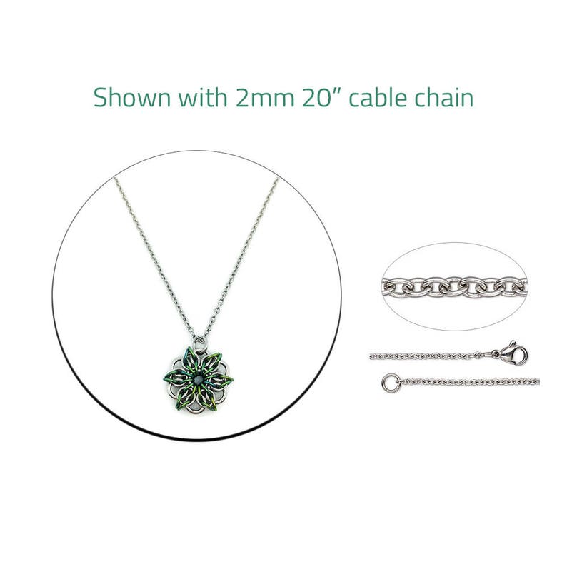 Stainless steel chain, cable chain, chain for pendant, necklace for women, necklace chain for men image 4