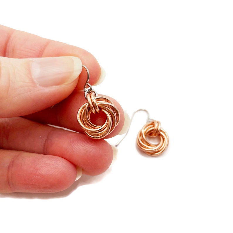 Copper earrings image 2
