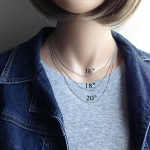 Collar de cadena de acero inoxidable/Cadena de 1,5 mm/Cadena de acero para collar/Cadena para colgante/Collar de cadena/Cadena de 20 pulgadas/Cadena para collar/18 pulgadas