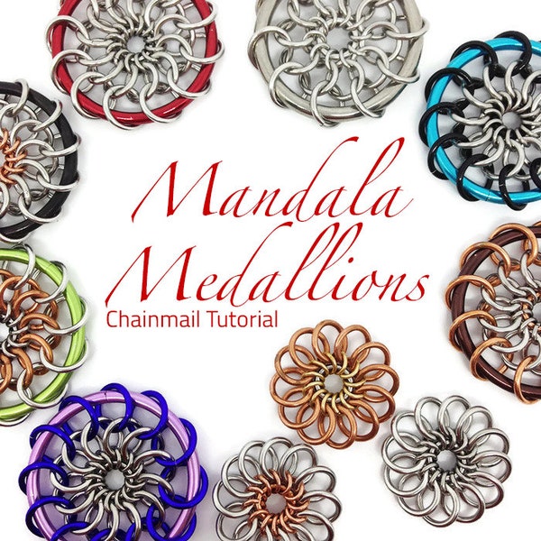 Mandala Chain Maille-zelfstudie - Hanger-zelfstudie - DIY-maliënkolder