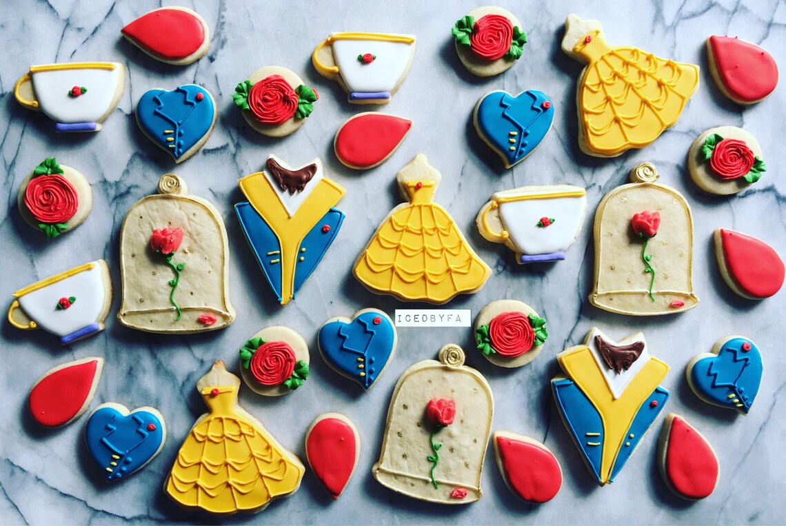 Beauty and the Beast Cookies Cookie Platter Sugar Cookie | Etsy