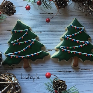 Christmas Tree cookies | Sugar cookies