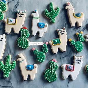 Llama and Cactus Cookies| Sugar Cookies