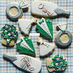 Bridal Shower cookies | Sugar Cookies | Wedding cookies| 1 - dozen