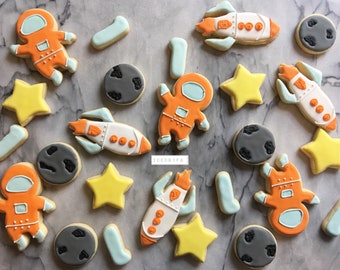 Space Cookies Astronauts Cookies Rocketship Cookies Sugar | Etsy