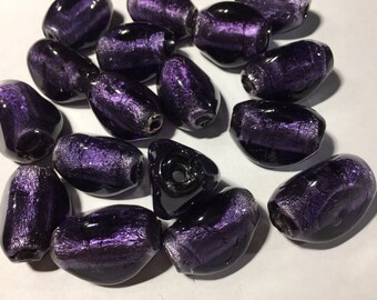 Transparent Amethyst 6 Six 8x14mm Large Hole Rondelle Beads