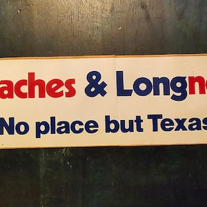 Vintage Lone Star beer bumper sticker "Kolaches & Longnecks"