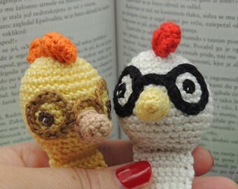 Chicken bookmark, page turners, crochet bookmark, gift for booklovers, reader gift, book accessories, funny bookmarks, teacher gift,gift