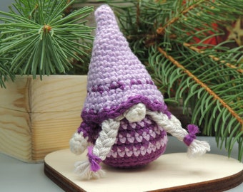 Crochet gnome, mini gnome, gnome ornament, children's tree ornaments, Christmas ornaments, tree ornaments, holiday decor, home decoration