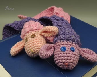 Sheep bookmark, pink sheep, crochet  animal bookmark,  sheep lover, sheep, bookworm gift, book gift for a reader