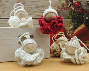 Engel Ornament, Weihnachtsengel Ornament, Blumenengel, Fee, Rosenengel, Engelengel, elegantes Ornament, Natur wiedergeboren, natürlicher Engel