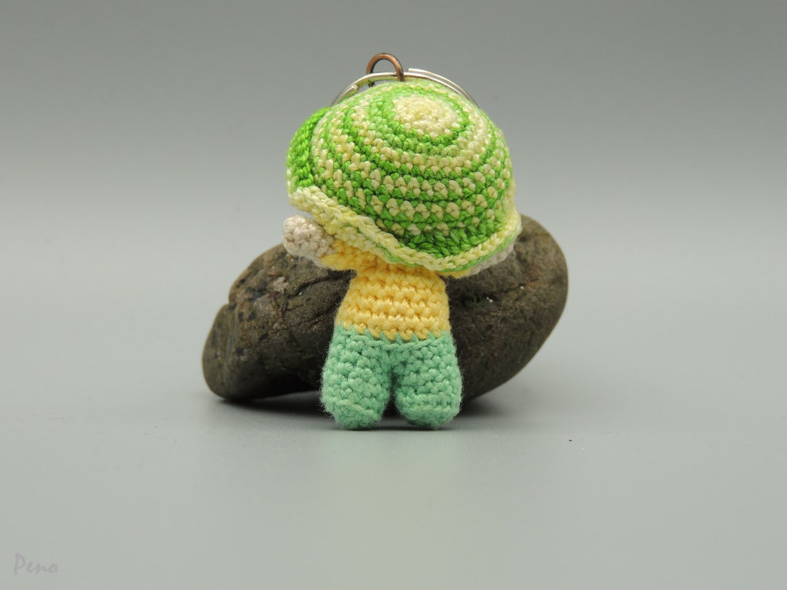 Crochet Doll Keychain Doll Keychain Little Keychain Cotton Etsy