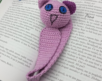 Lila Katzen Lesezeichen, Pagewender, gehäkeltes Lesezeichen, Geschenk für Buchliebhaber, Geschenk für Leseratten, Buchliebhaber, Geschenk für Lehrerin, Geschenk für Leseratten