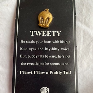 Vintage Warner Bros. Tweety Lapel Pin