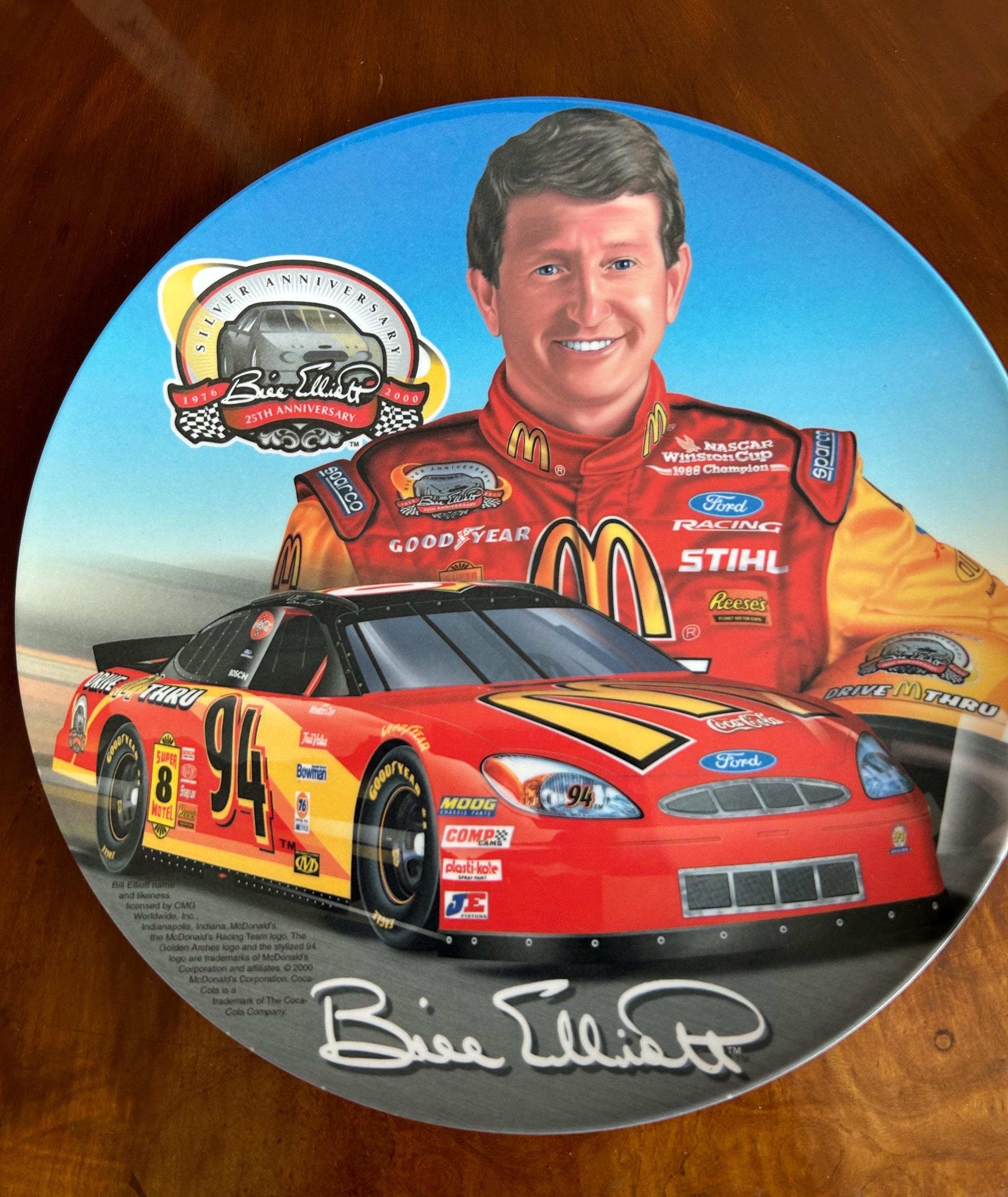 NASCAR ビル・エリオットマクドナルドコレクターズプレート 25周年記念レア Mcdonald's Bill Elliott Plate - Etsy