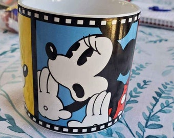 Disney Pie Eye Minnie Mouse Film Strip Ceramic Coffee mug, from Japan