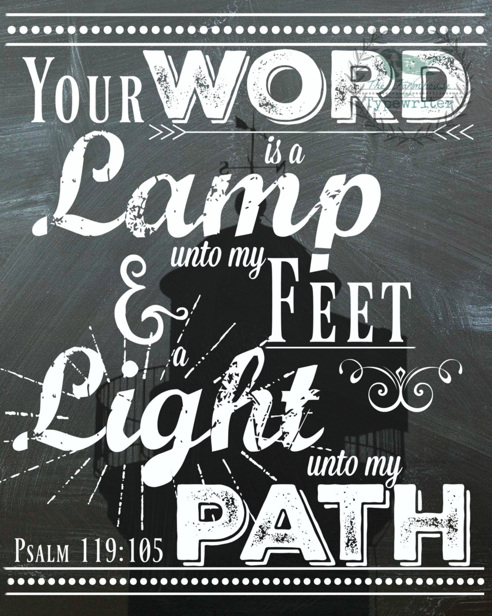 Psalm 119105 Your Word 8 X 10 and 18 X 24 Instant Download Etsy