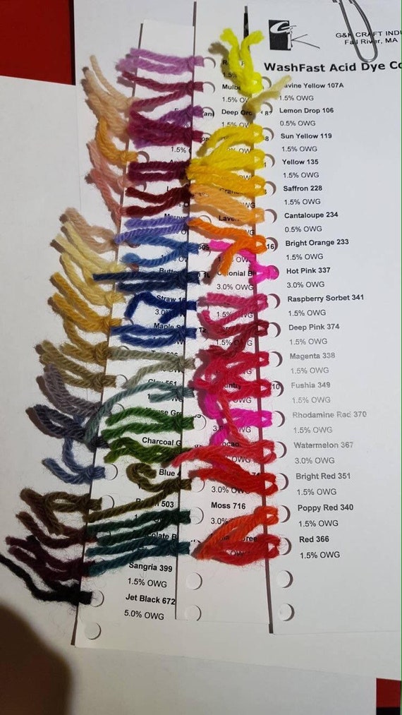 Prochem Dye Chart