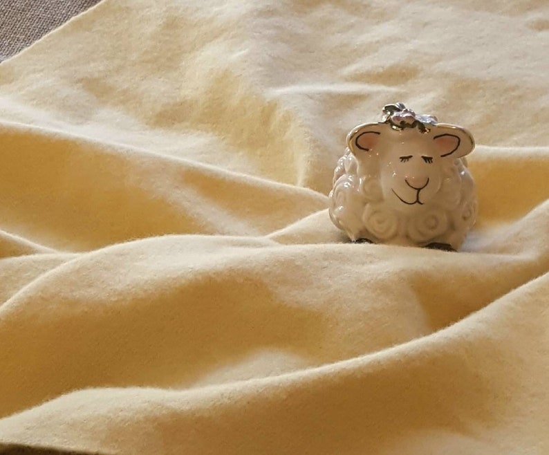 Butter 100/% USA milled wool fabric
